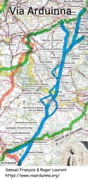 La via Arduinna passant par l'Abbaye d'Orval
