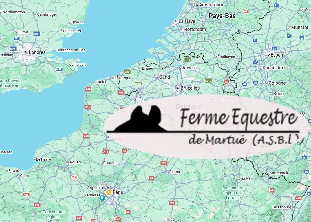 Localisation de la Ferme Equestre de Martué